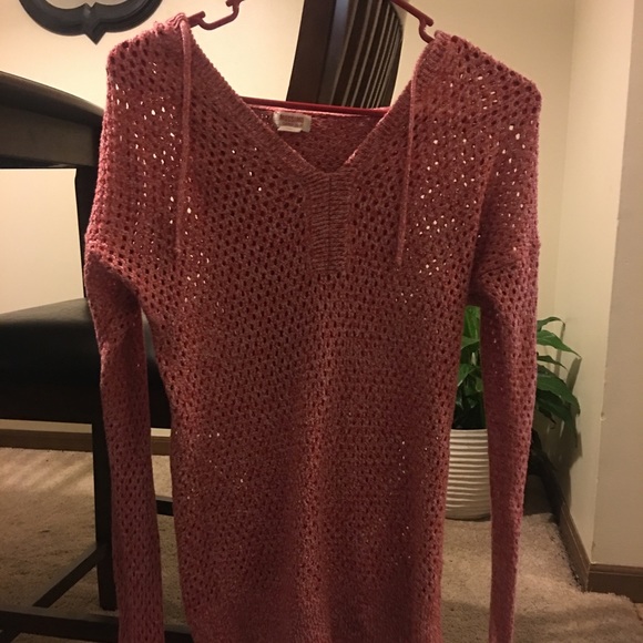 Mossimo Coral Hooded Sweater - Picture 2 of 3